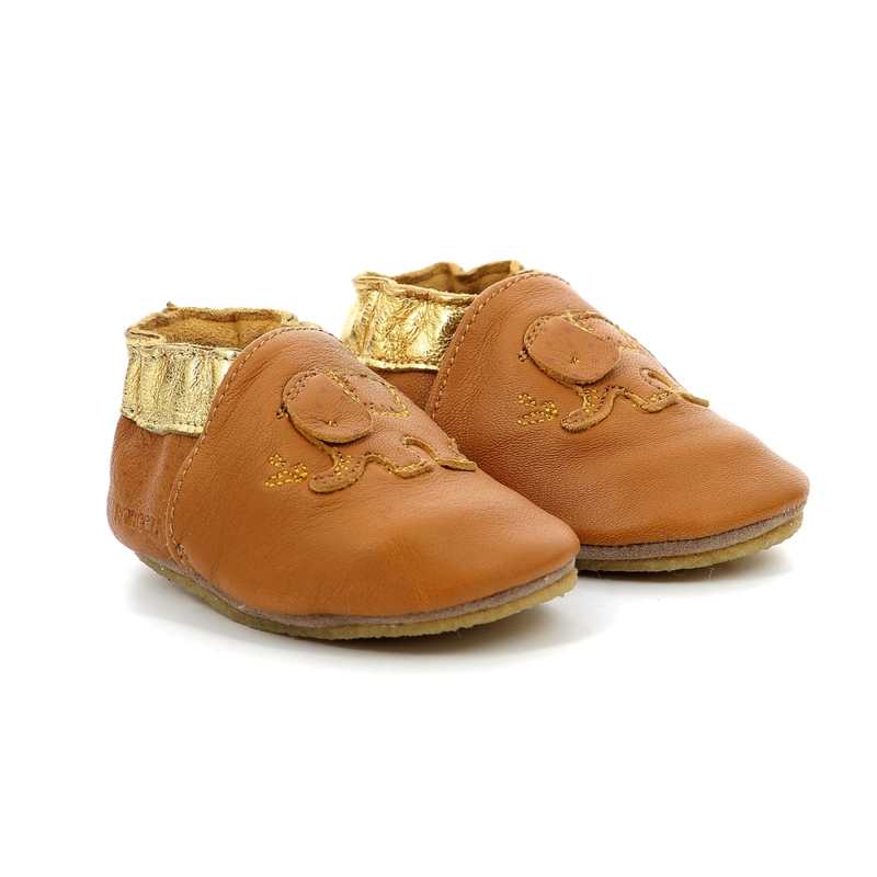 Chaussons cuir tannage vegetal Cuteelefant Crp