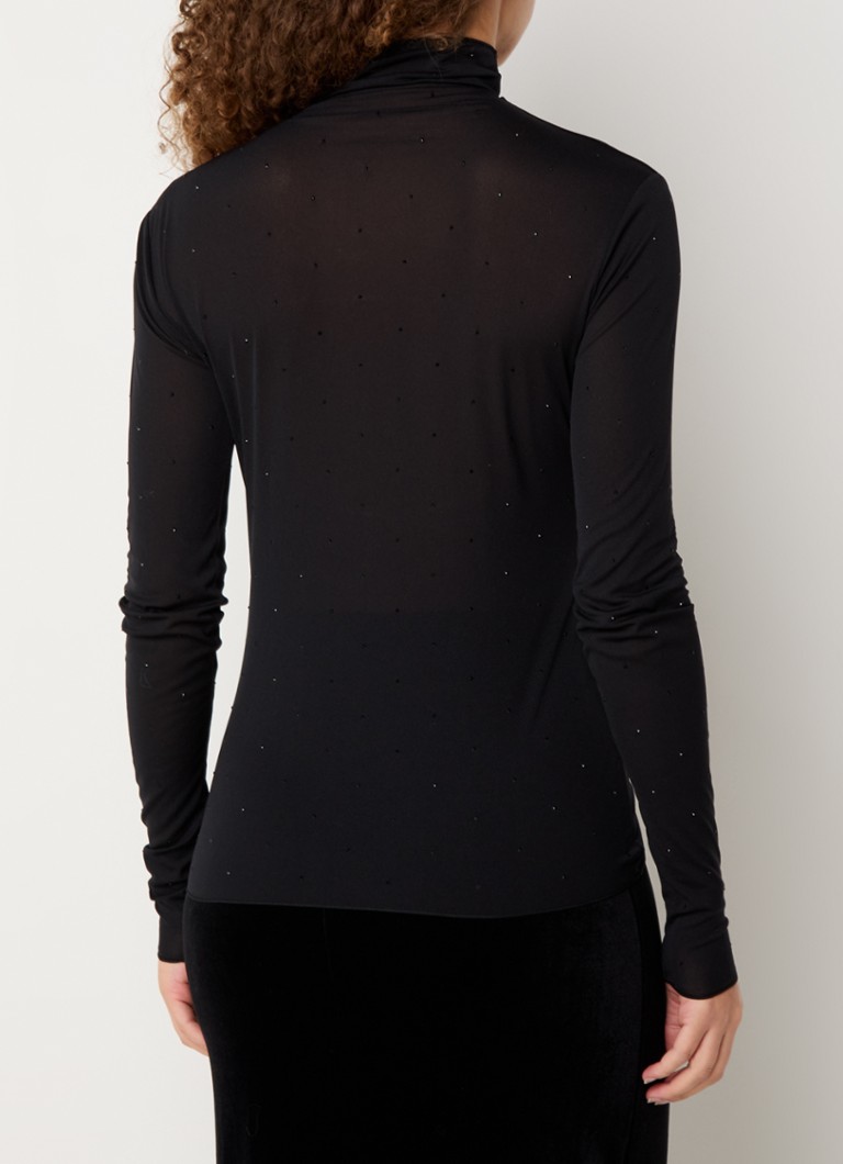 Max & Co Tequila semi-transparent top with rhinestones