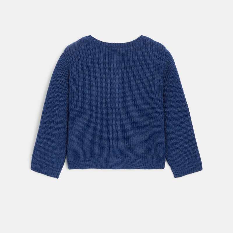 Gilet bébé fille maille tricot bleu nuit Catimini