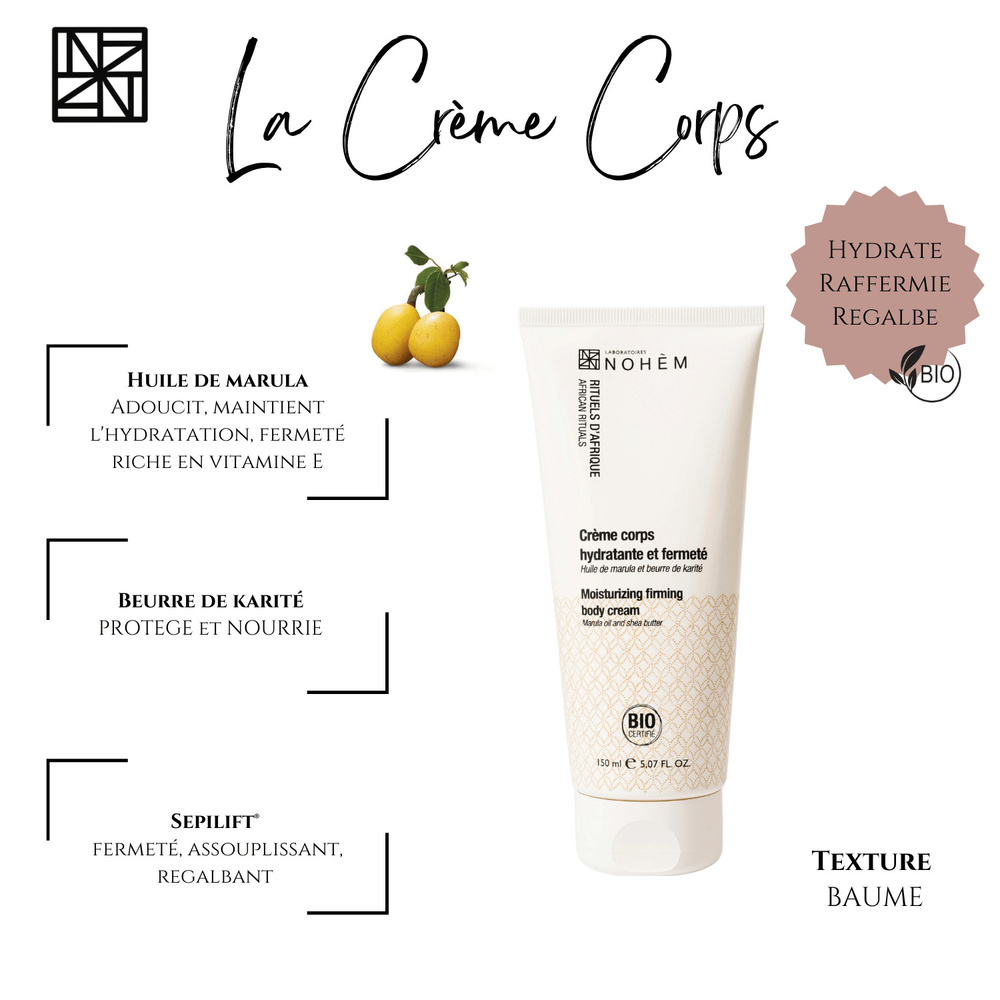 nohèm Crème hydratante et fermeté crème corps
