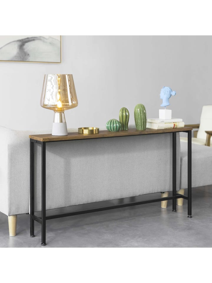 SoBuy Konsolentisch in Braun und Schwarz - (B)120 x (H)65 x (T)20cm günstig kaufen onesize