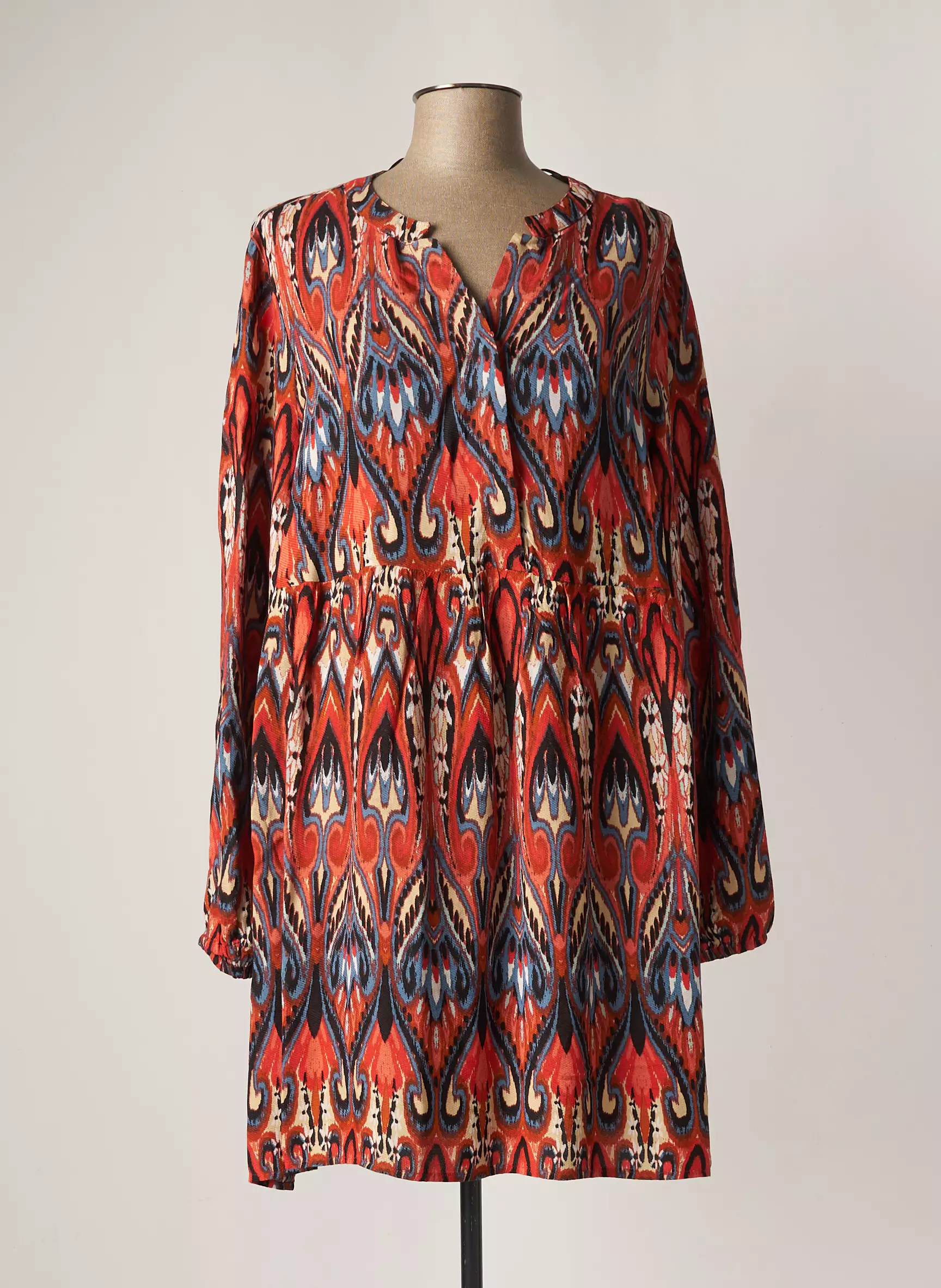 Ciso Robes Mi Longues Femme couleur orange