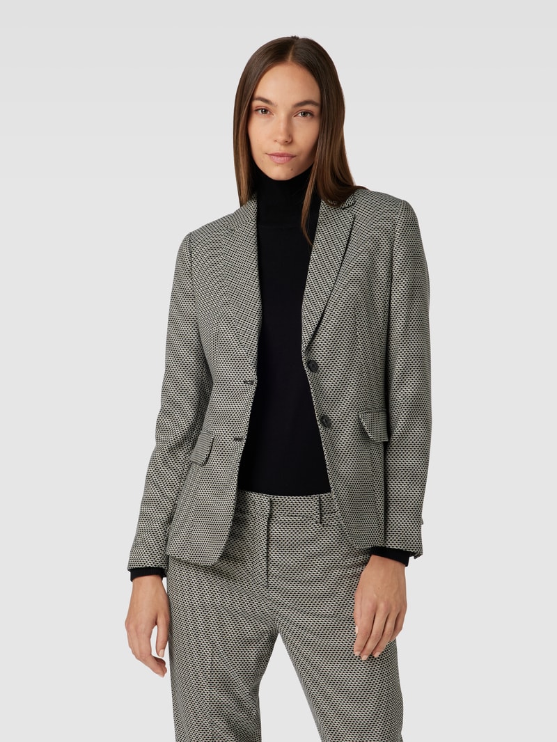 Blazer mit Knopfverschluss in schwarz