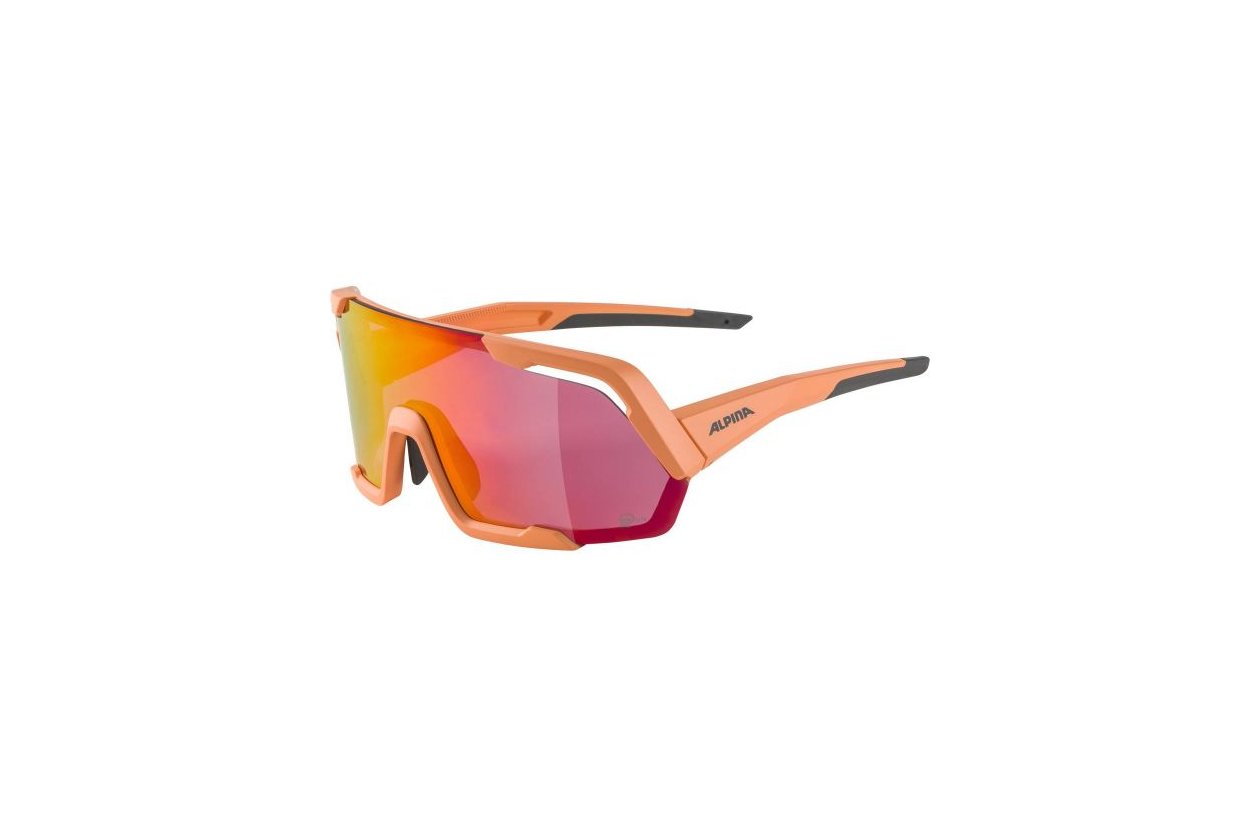 Alpina Rocket Q-Lite peach matt / pink mirror lens