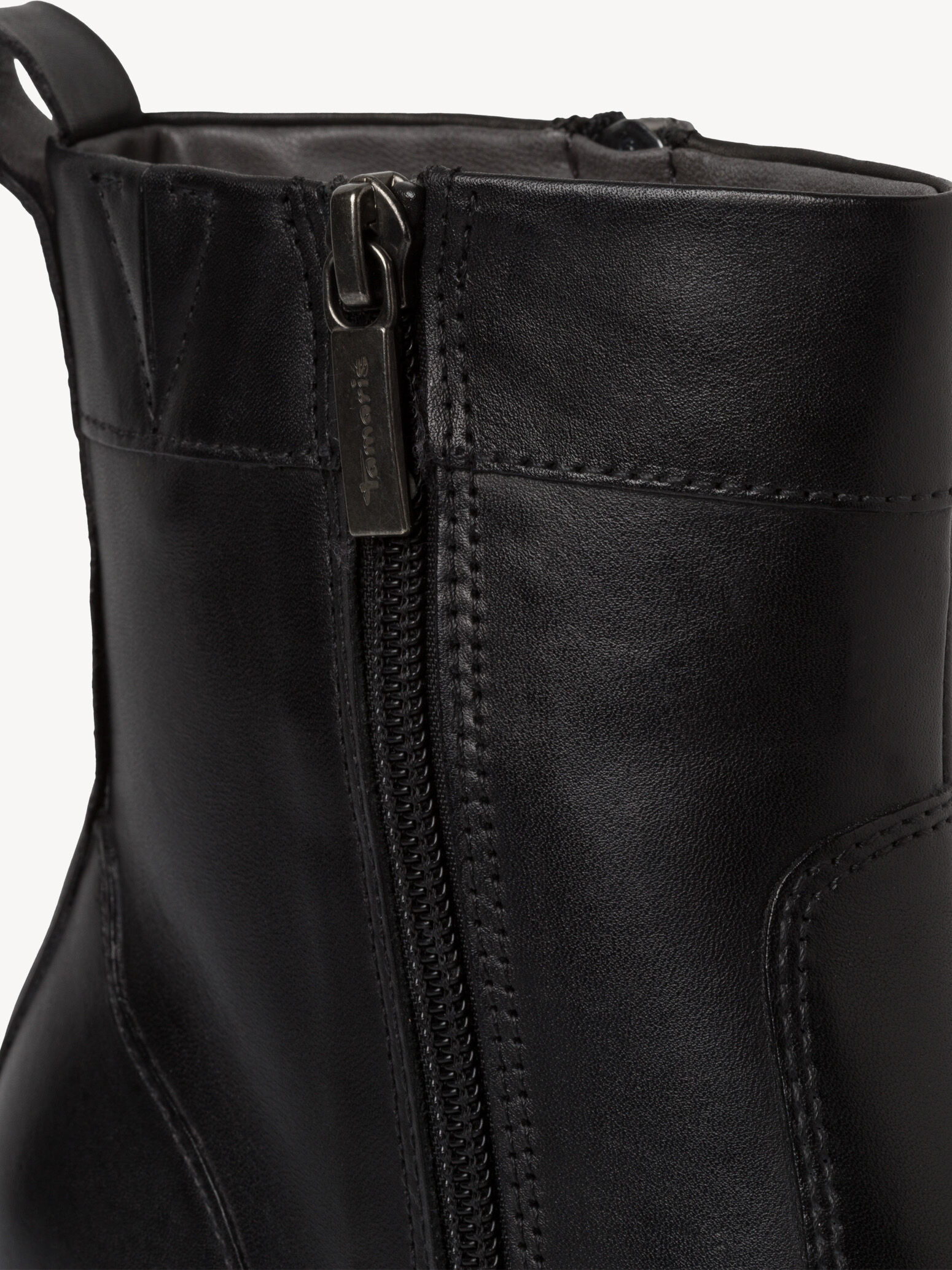 Bottine en cuir - noir