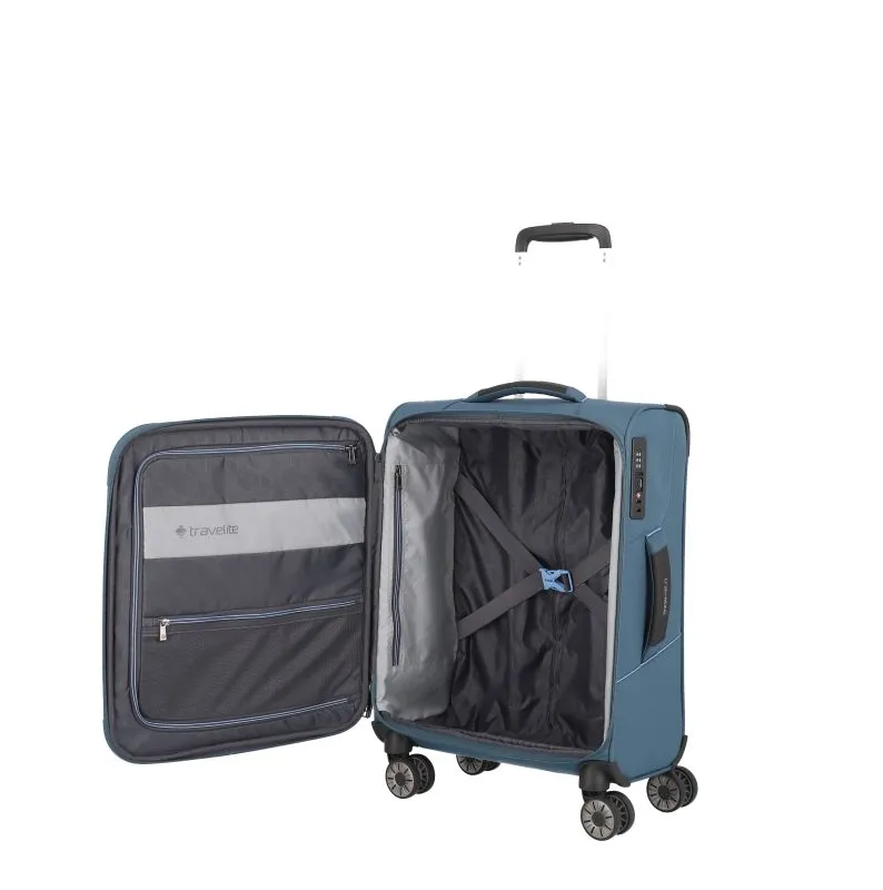 Travelite SKAII Kofferset 4 Rollen Größe L\/M\/S - Panoramablau