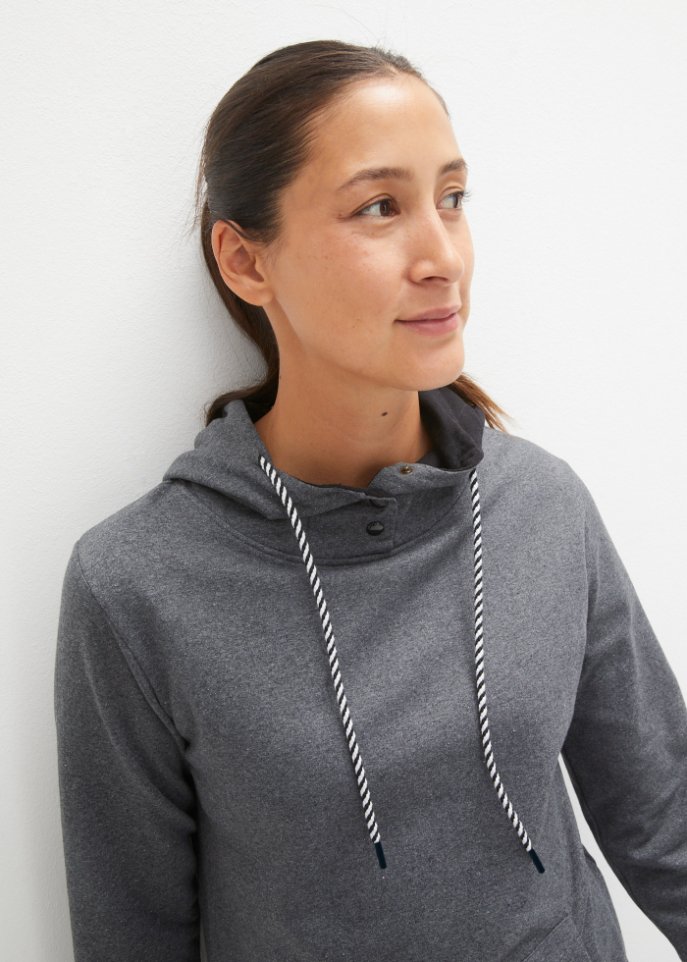 Extra langes Sweatshirt mit Tasche