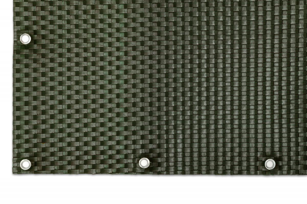 Progresja Polyrattan Balkonichtschutz mit Metallösen - Grün 0,9m x 3m