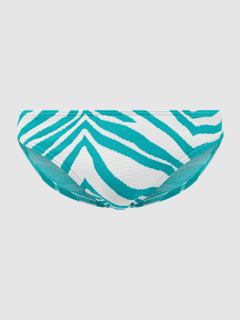 Bikini-Hose mit Animal-Print Modell 'Zercora' in hellgrün