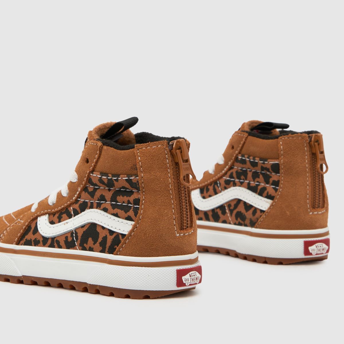 Vans bruna & vita sk8-hi zip mte-1 flickor småbarnsskor