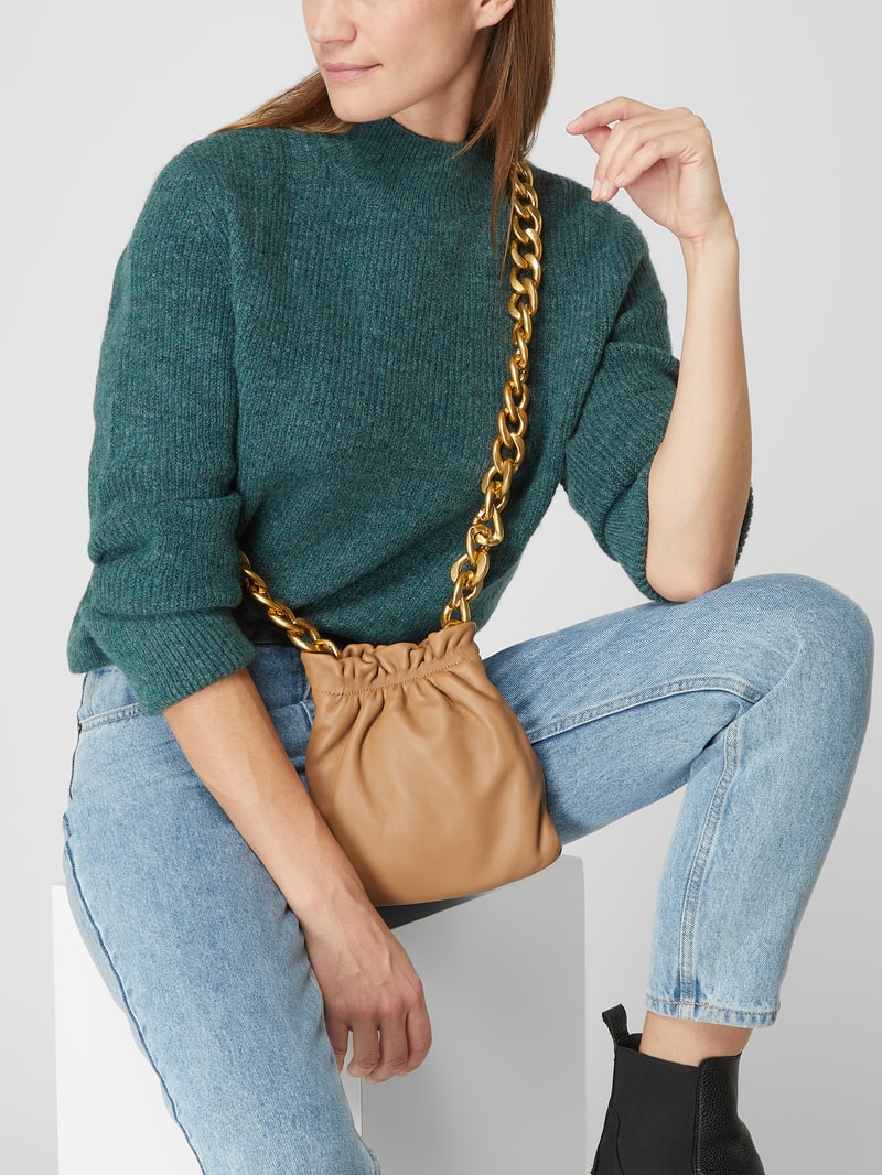 Crossbody Bag aus Leder Modell 'Lilou' in camel