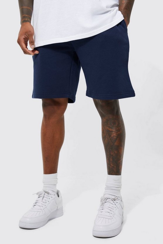 Lockere mittellange Basic Jersey-Shorts