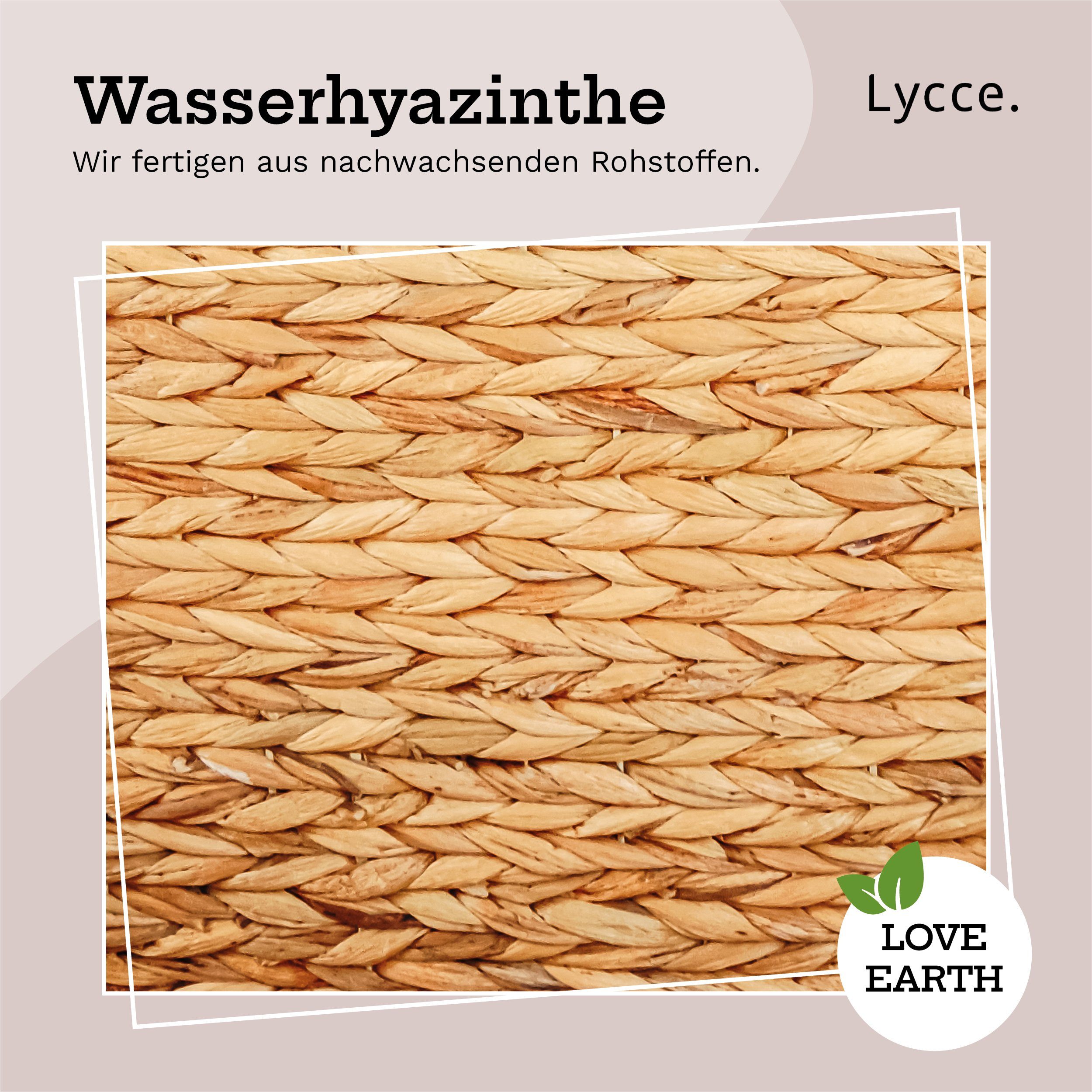 animal-design Wäschetruhe, Wäschekorb 3 Fächer 150 l Wäschesortierer Wasserhyazinthe natur