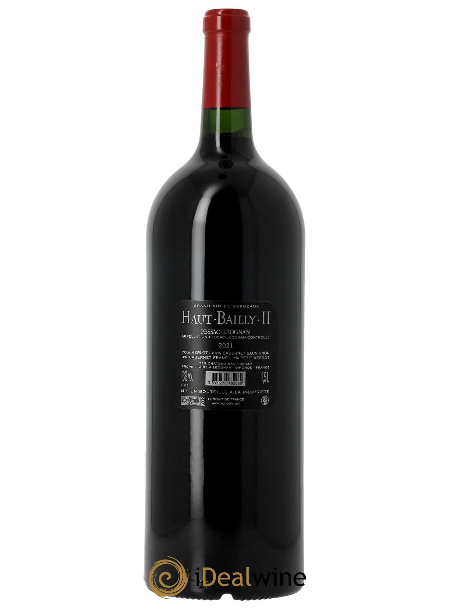 Haut Bailly II (Anciennement La Parde de Haut-Bailly) Second vin  2021 - Lot de 1 Magnum