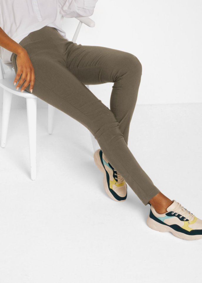 Bengalin-Treggings mit extra breitem High-Waist-Bequembund, knöchellang