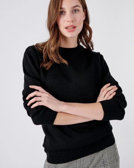 Pull col rond maille jersey