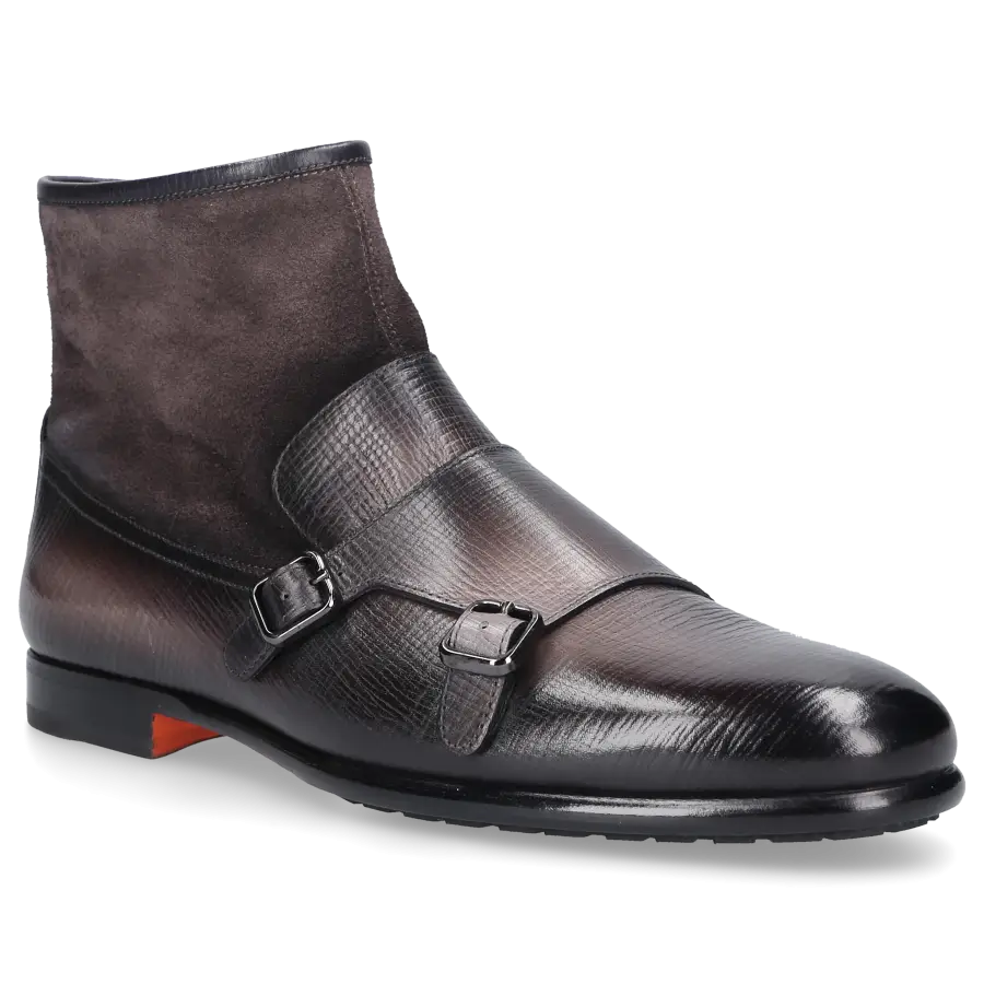 Santoni - Stiefeletten 18653 Kalbsleder - grau