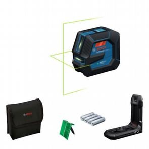 Bosch Blue 0601065600 GLL 20-22 G - Grüner Linienlaser mit 4x AA-Batterien und Universalhalter LB10