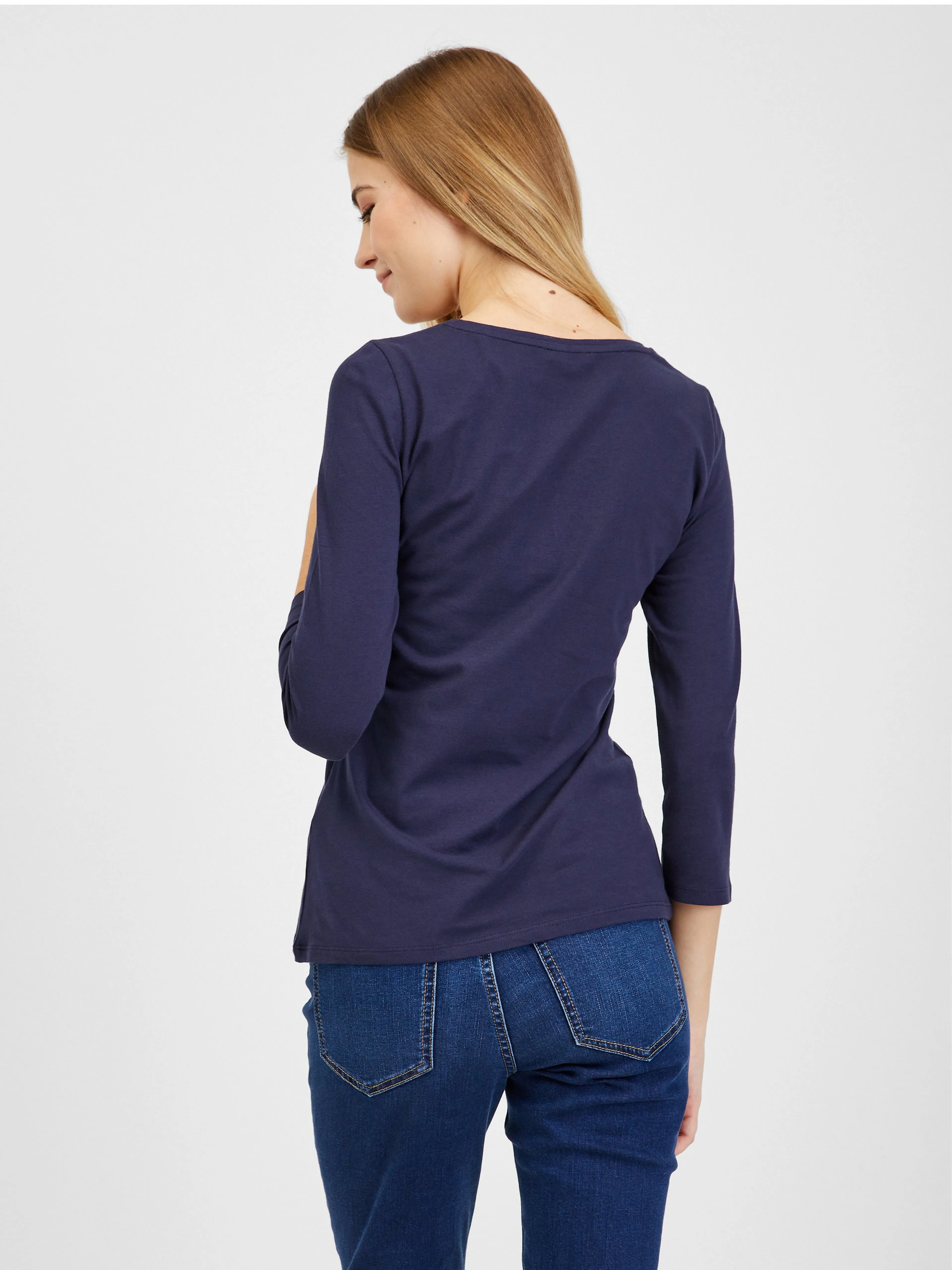 Dunkelblaues Damen-T-Shirt ORSAY