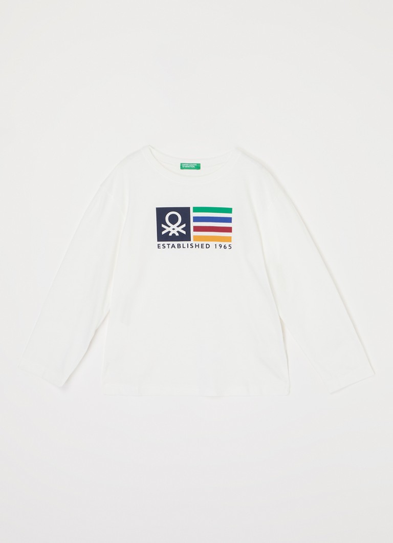 Benetton košulja dugih rukava s printom logotipa