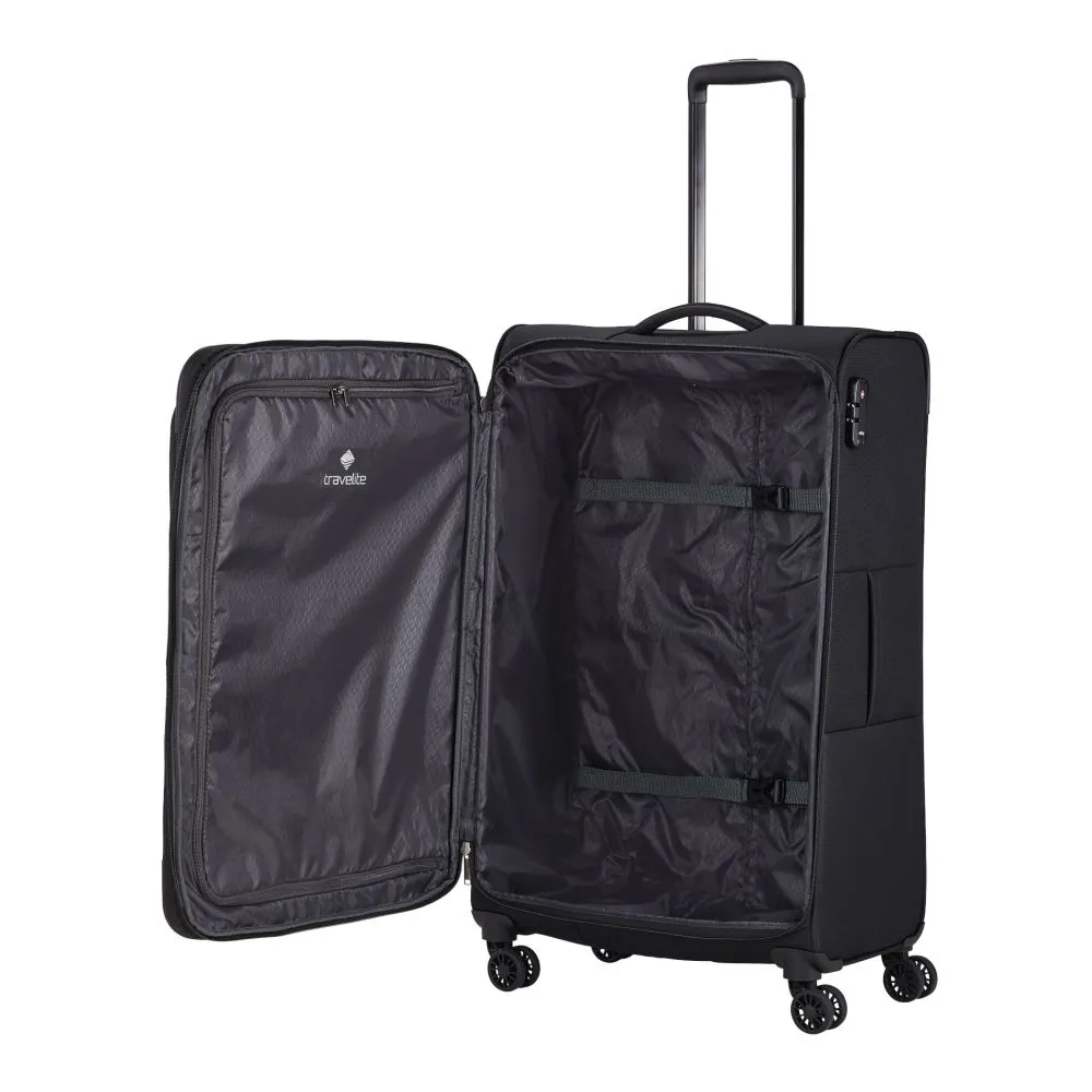 Travelite CHIOS Kofferset mit 4 Rollen Gr. L\/M (inkl. Reisetasche + Beautycase) - Schwarz