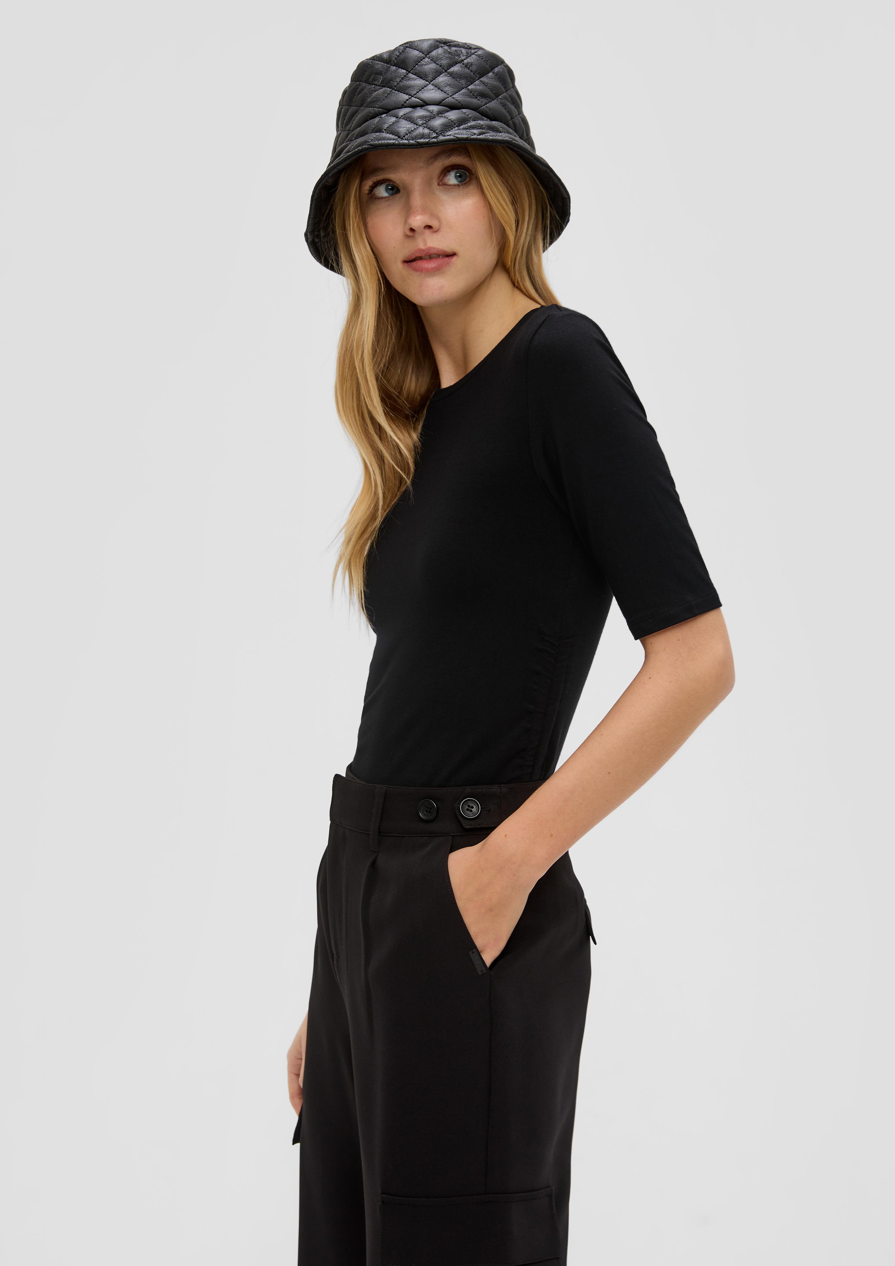Viskoseshirt mit seitlicher Raffung  2144053-9999