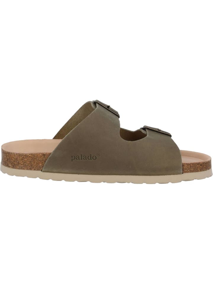 palado Pantoletten in khaki leder günstig kaufen