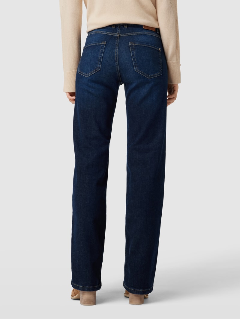 Jeans mit 5-Pocket-Design Modell 'LARA' in dunkelblau