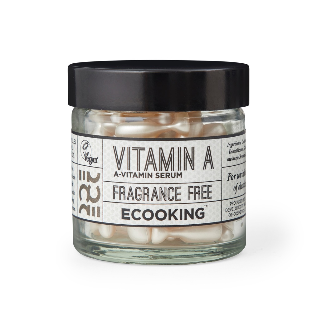 ecooking Vitamin A Serum in capsules Sérum pour le visage en capsules, à base de Vitamine A. Sans Parfum.