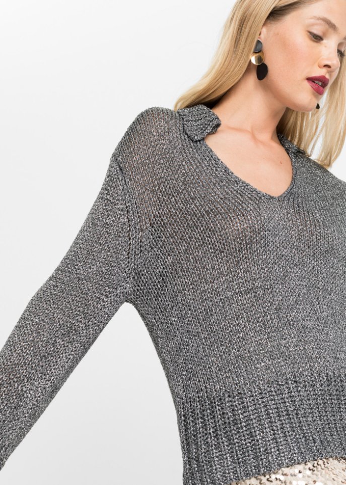Strickpullover mit Kragen