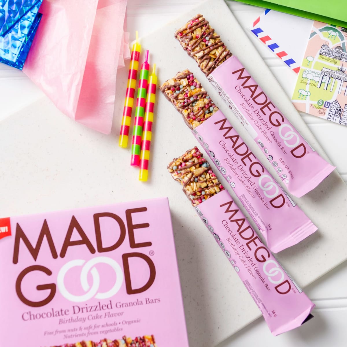 Müsliriegel, Chocolate Drizzled, Granola Bars, Birthday Cake Flavour (5 Stück), 120 g
