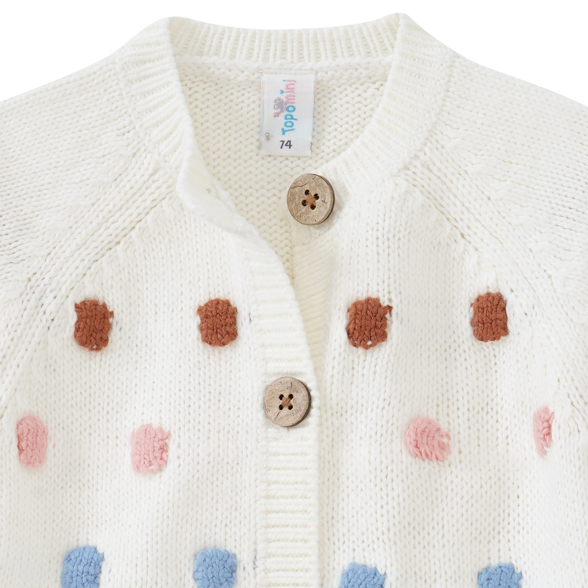 Baby Strickjacke mit Punkten