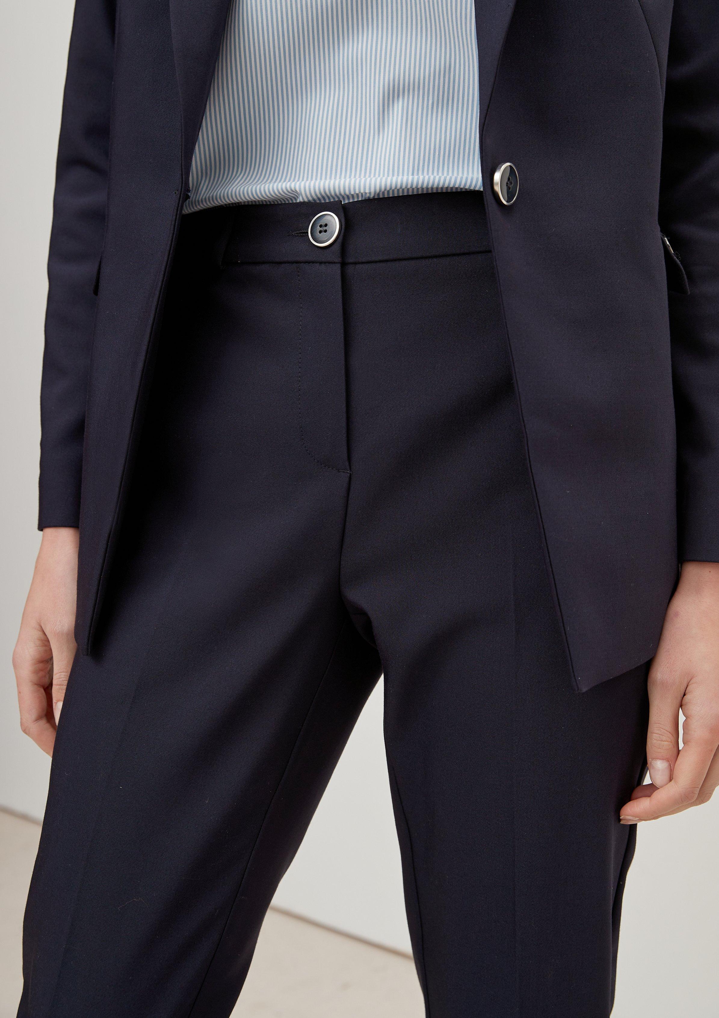 Slim: 7/8-Hose mit Tapered leg - navy