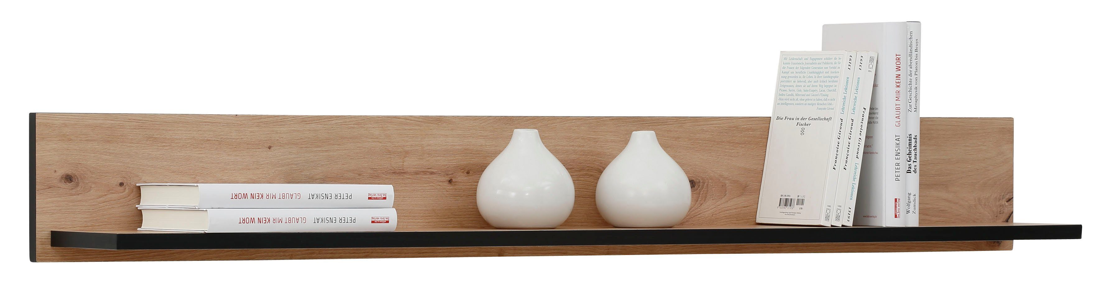 HELA Wandboard Ariana, Schwarz abgesetzte Kanten, 120 cm