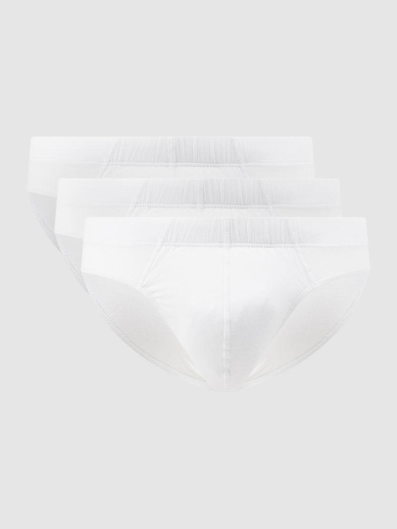 Slip mit Stretch-Anteil im 3er-Pack in weiß