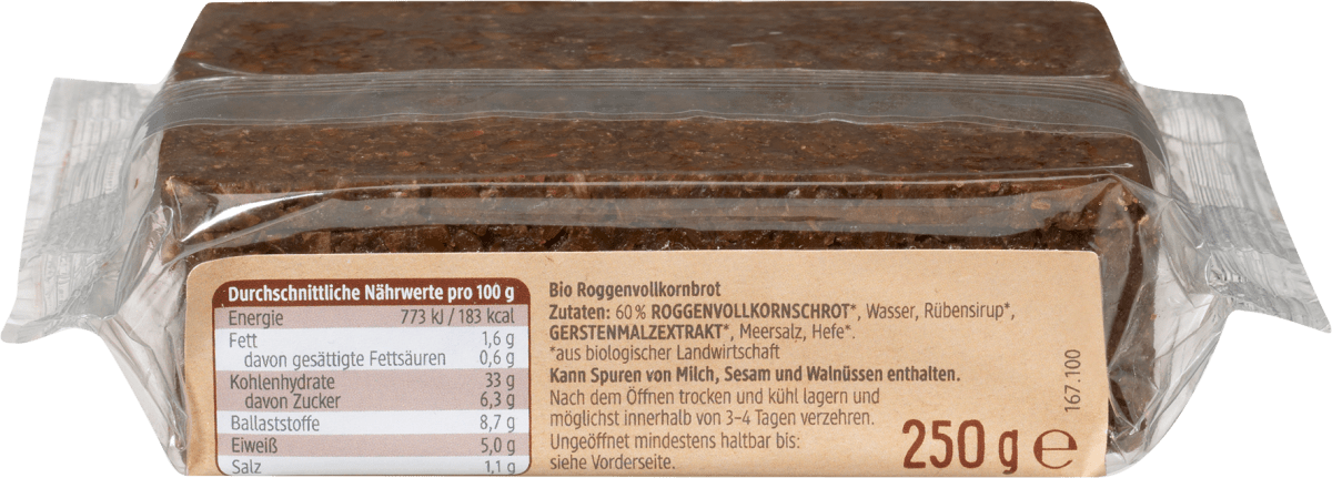 Brot, Westfälischer Pumpernickel, 250 g