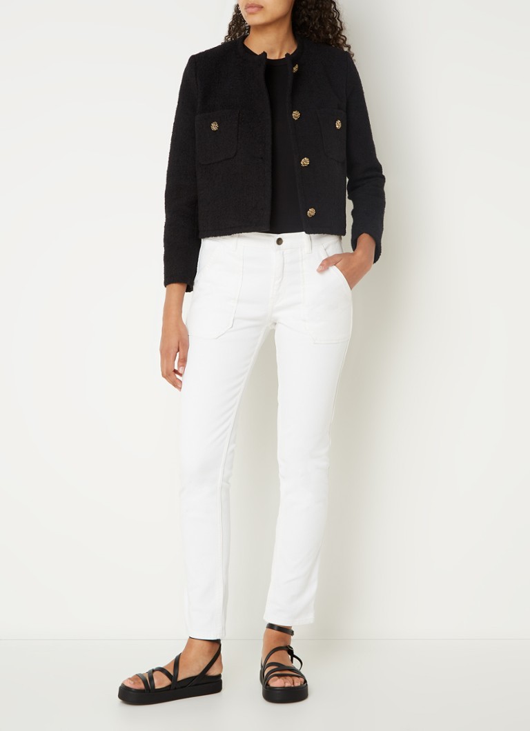 ba&sh Meredith tweed jacket with patch pockets