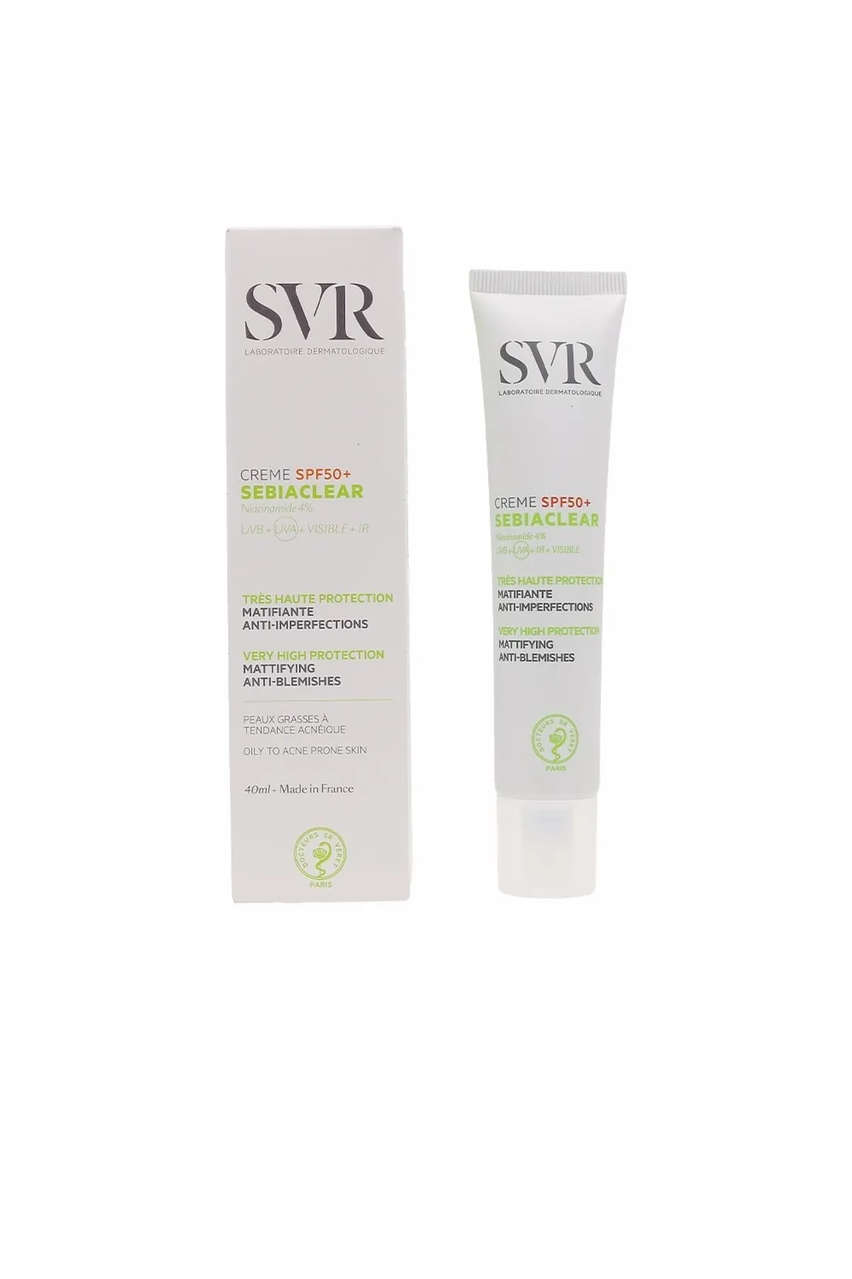 SVR  Sebiaclear Crème Spf50 Svr Laboratoire Dermatologique 40 ml