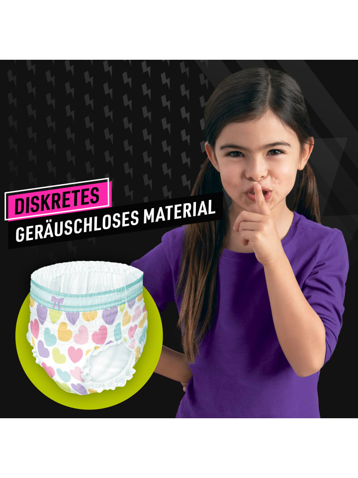 Pampers Ninjamas Pyjama Pants Herzen, 60 absorbierende Nachthöschen, 7 Jahre, 17kg-30kg günstig kaufen onesize