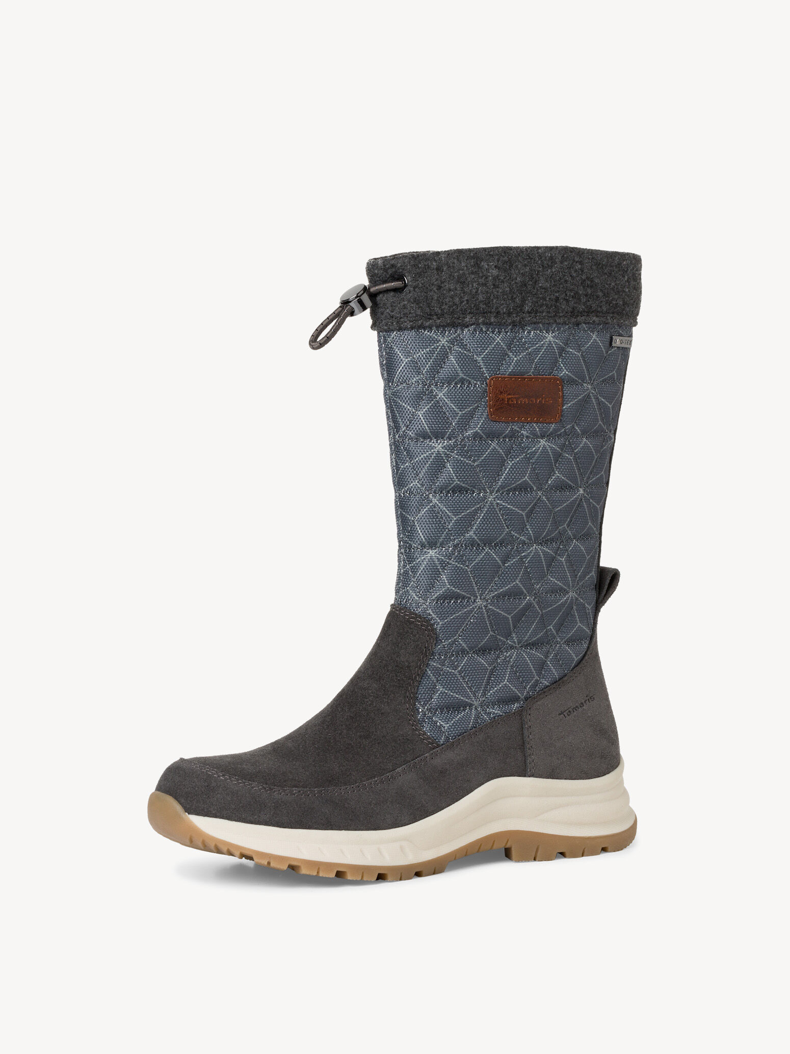 Bottine en cuir - gris
