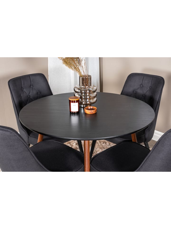 ebuy24 Essgruppe Plaza 22 (5-teilig) Schwarz 100 x 100 cm günstig kaufen onesize