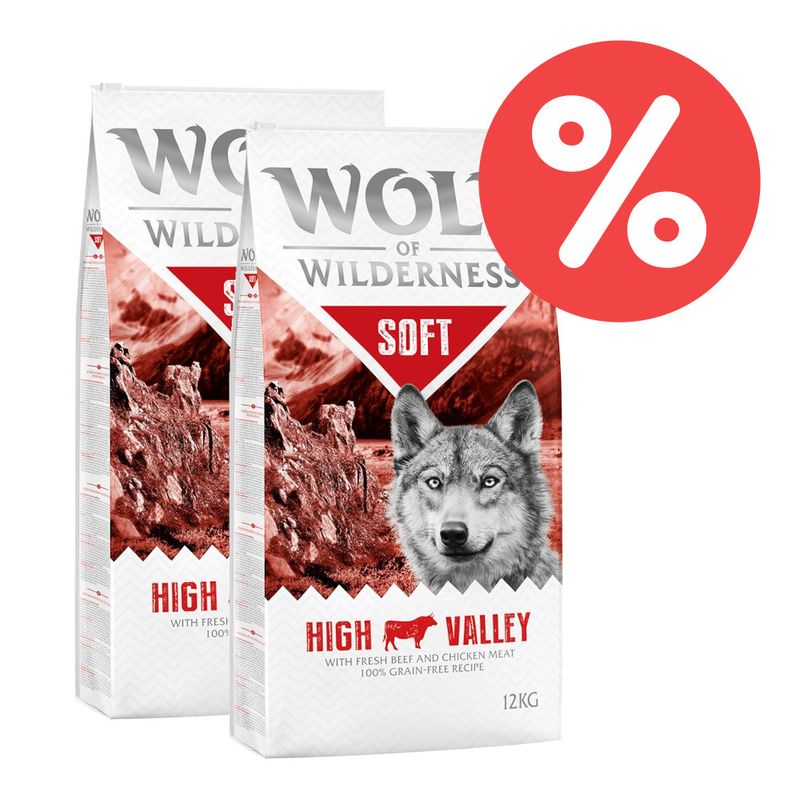 Sparpaket Wolf of Wilderness 'Soft & Strong' 2 x 12 kg