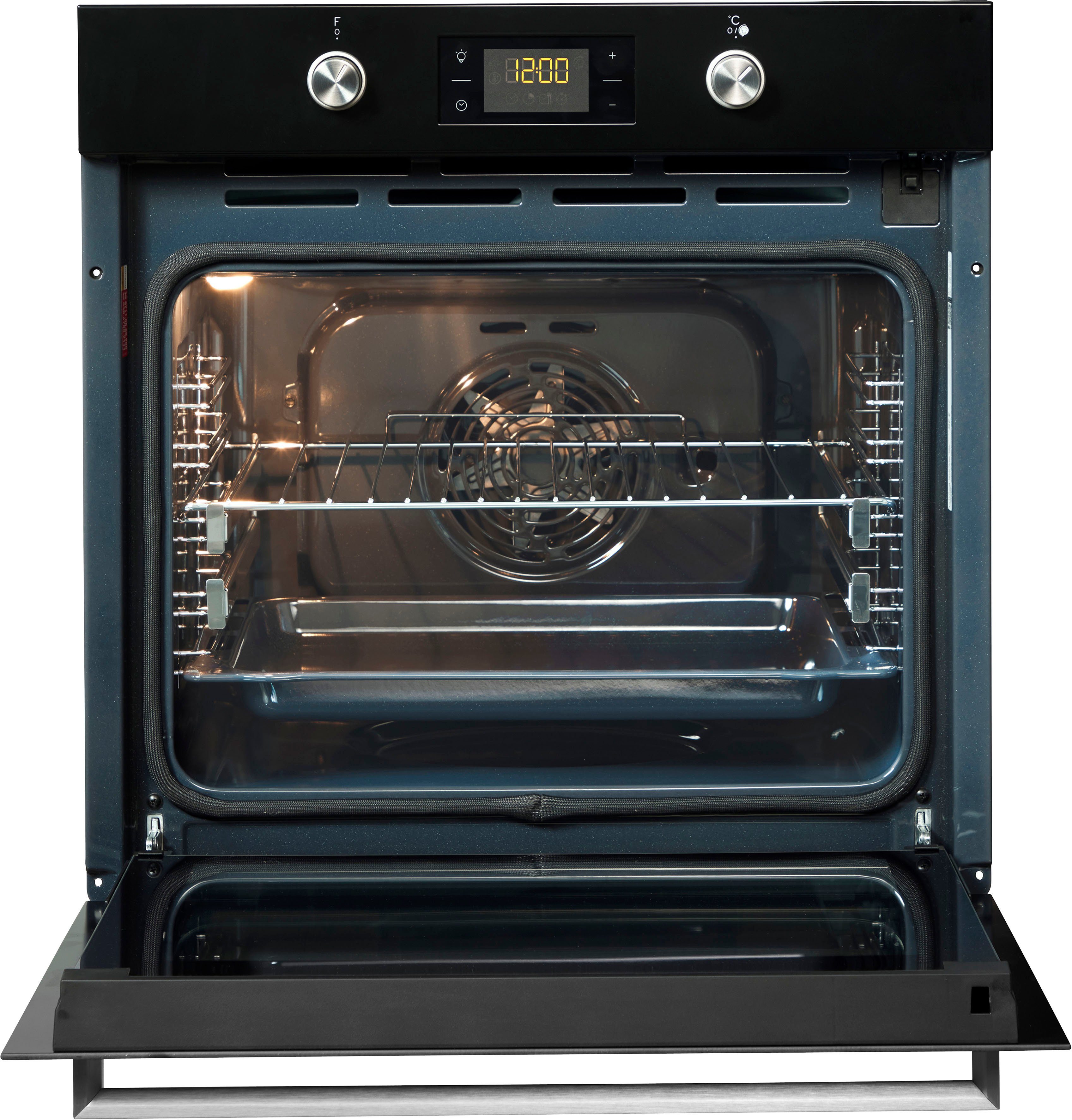 Privileg Backofen-Set BAKO Turn&Cook 470 BLACK, mit Teilauszug, Pyrolyse-Selbstreinigung