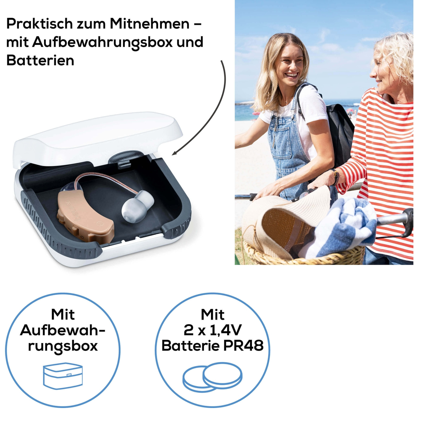 Beurer Hörhilfe HA 50-Besonders unauffällige Hörhilfe mit erweitertem Frequenzbereich