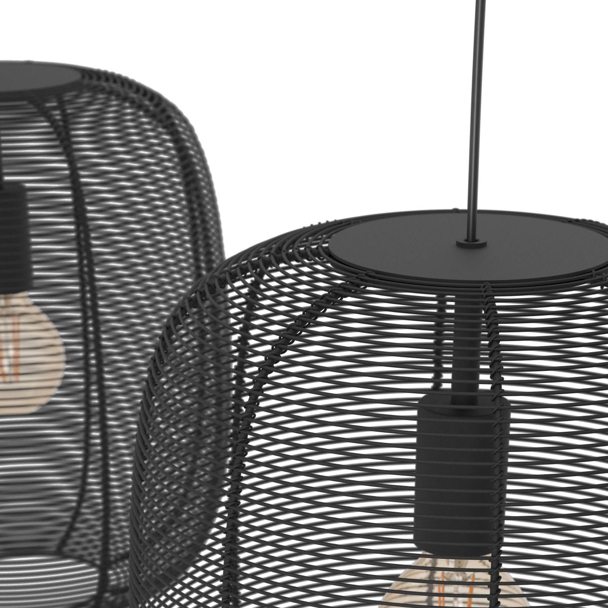 EGLO AGL Pendelleuchte Rinroe 2-flg Schwarz