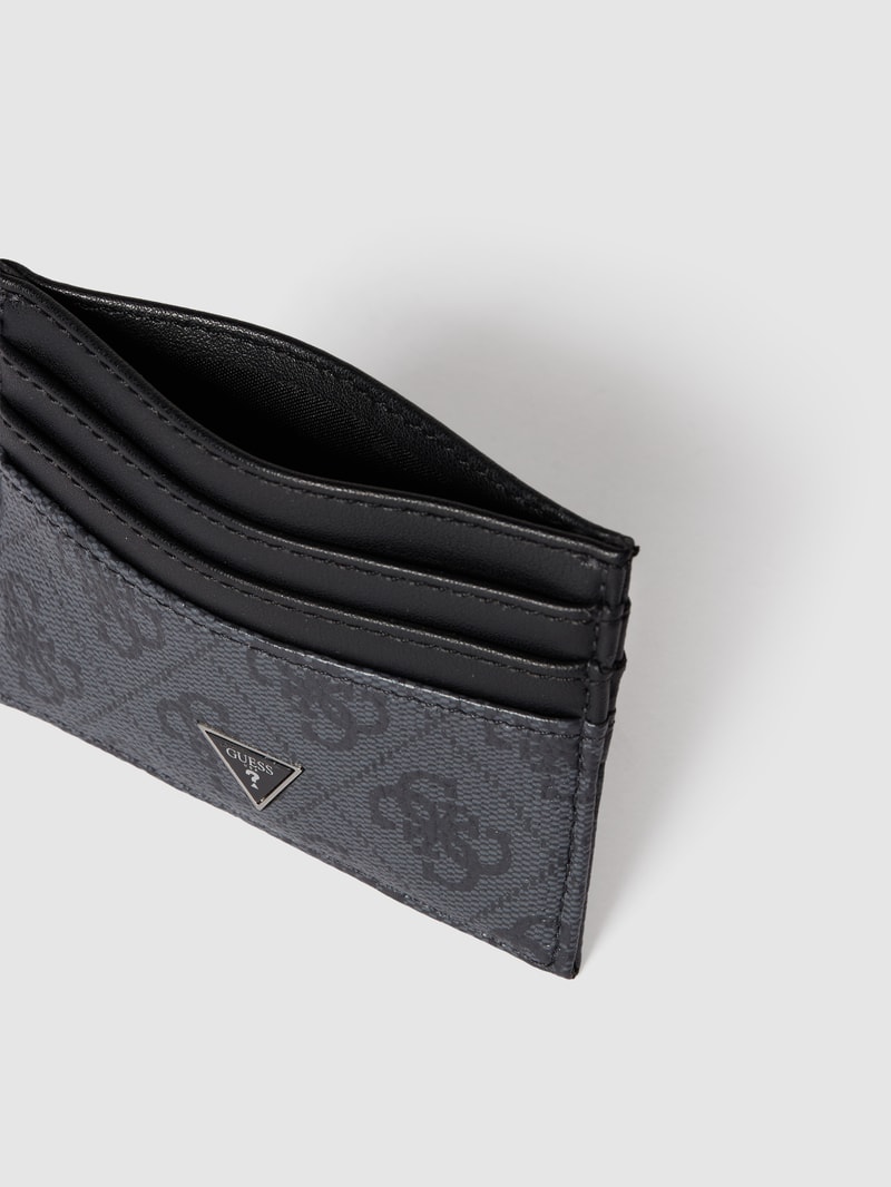 Kartenetui mit Logo-Muster in schwarz