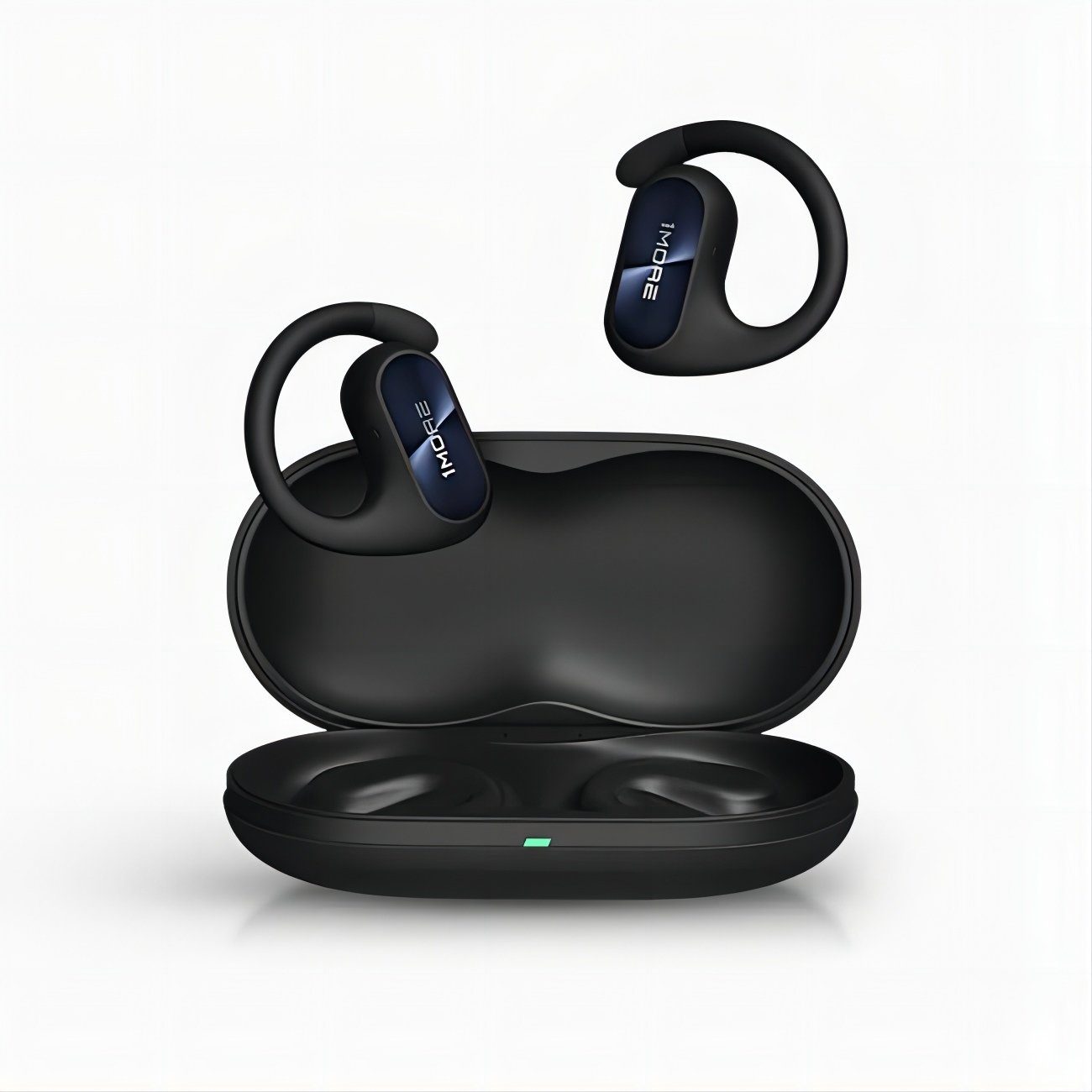 1More Fit SE S30 Open Ear Kopfhörer Sport-Kopfhörer (5.3 Bluetooth Kabellose Headphones mit 4 mikrofon, Earbuds mit Ohrbügeln, 30 Std., Spielzeit, ENC Anruf Noise Cancelling, IPX5, Ohrhörer für Büroarbeit/Sports, Vier Mikrofone für intelligente Anruf
