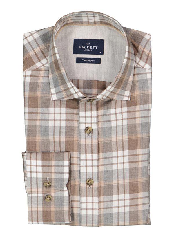 HACKETT, Hemd, Tailored Fit, Baumwolle, braun kariert