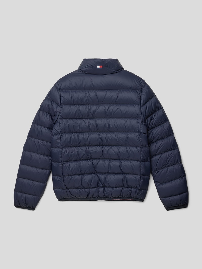 Daunenjacke mit Stehkragen in marineblau