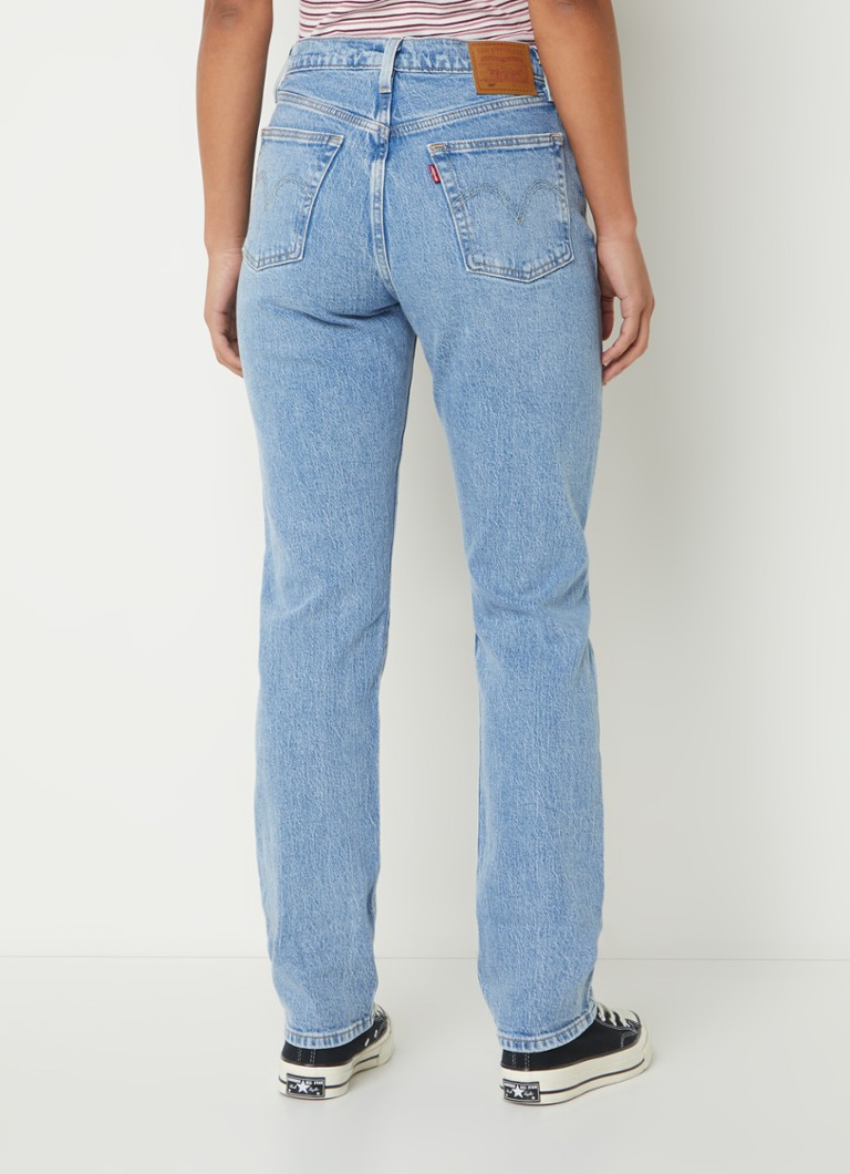 Blugi Levi's 501, talie înaltă, picior drept, spălare medie